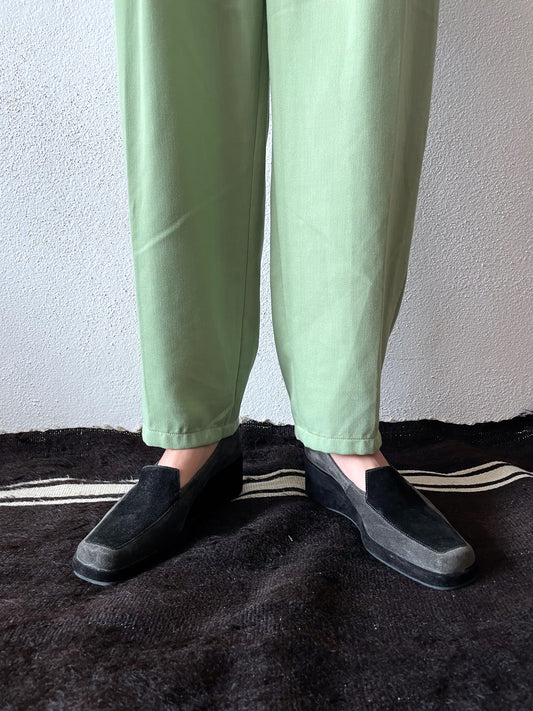 French bicolor leather shoes sz40