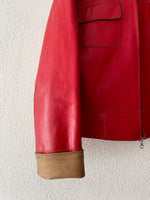 80's italy red reather