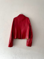 80's italy red reather