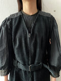 Black corduroy jumpsuit