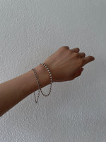 silver 925 simple chain bracelet