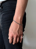 silver 925 double chain bracelet