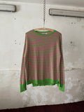 cashmere blend guava striped