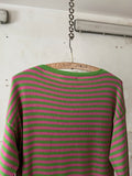 cashmere blend guava striped