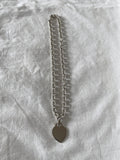 925 silver heart tag necklace