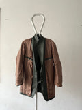 70's leather tailored jacket