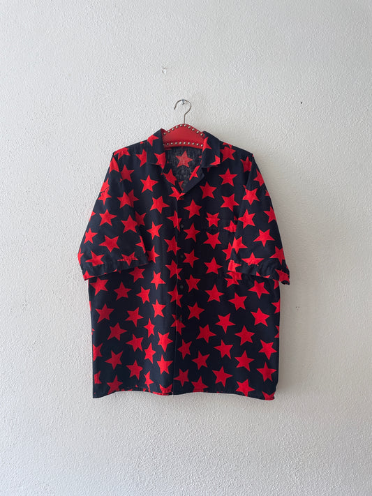 vintage 70s~ germany open collar shirt