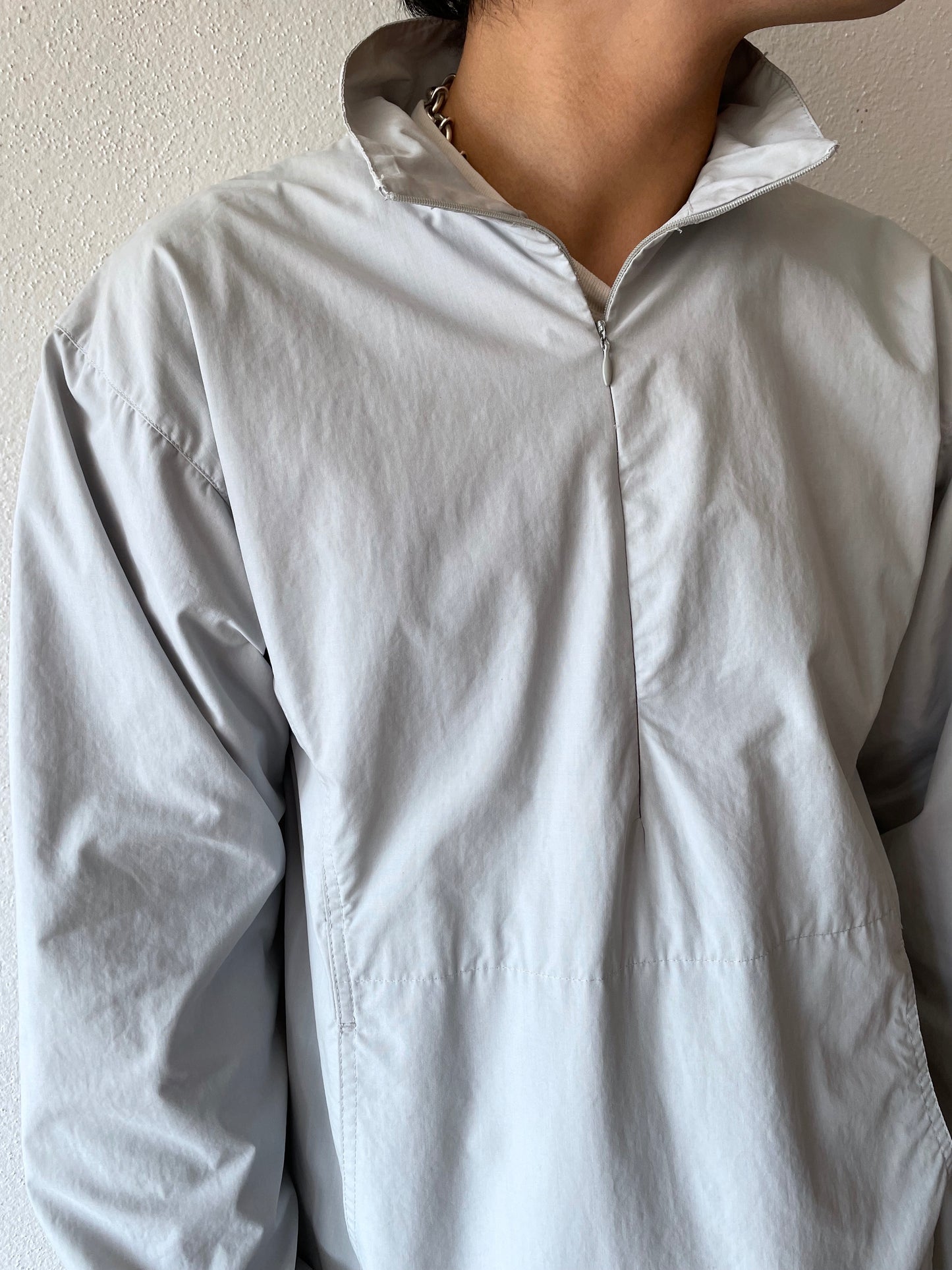 Early 00's Nike modern gray pullover with invisible zipper.