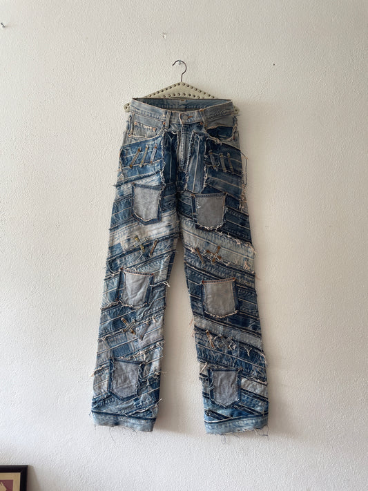 Vintage Levi's crazy patch worked denim trouser