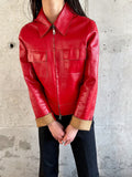 80's italy red reather