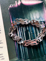 Silver 835 botanical chain bracelet