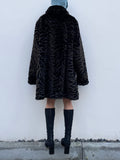 animal pattern fur jacket