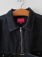 supreme black corduroy pullover