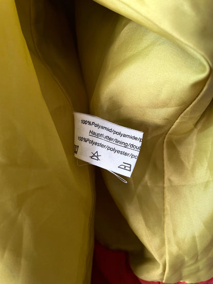 mustard nylon trench coat