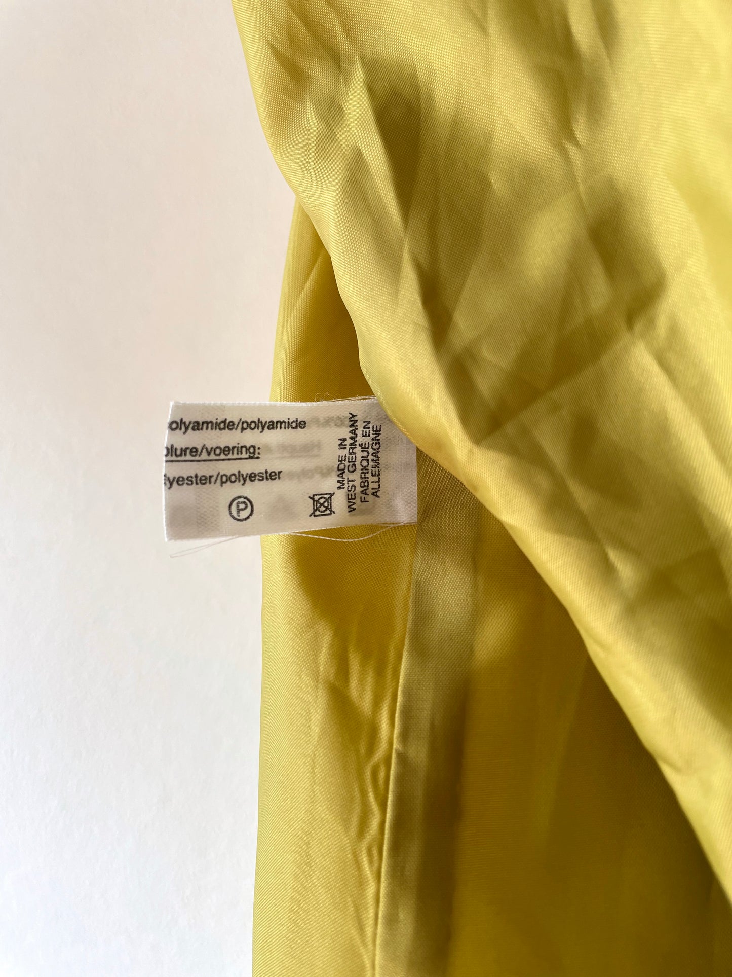 mustard nylon trench coat