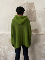 Reluxed hand knit parka