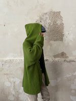 Reluxed hand knit parka