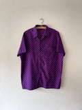 70's Open collar shirt / Cotton.