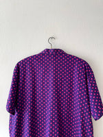 70's Open collar shirt / Cotton.