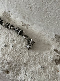 sterling silver tassel link with burn up heart charm
