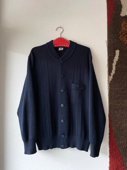 80's wool knitted button up jumper