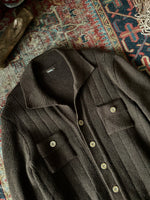 70's -80's wool knitted button up jumper germany