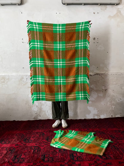 Vintage Wool n Acryl blanket 2p set.