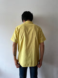 60's Nice yellow open collar shirt. Dead stock!!