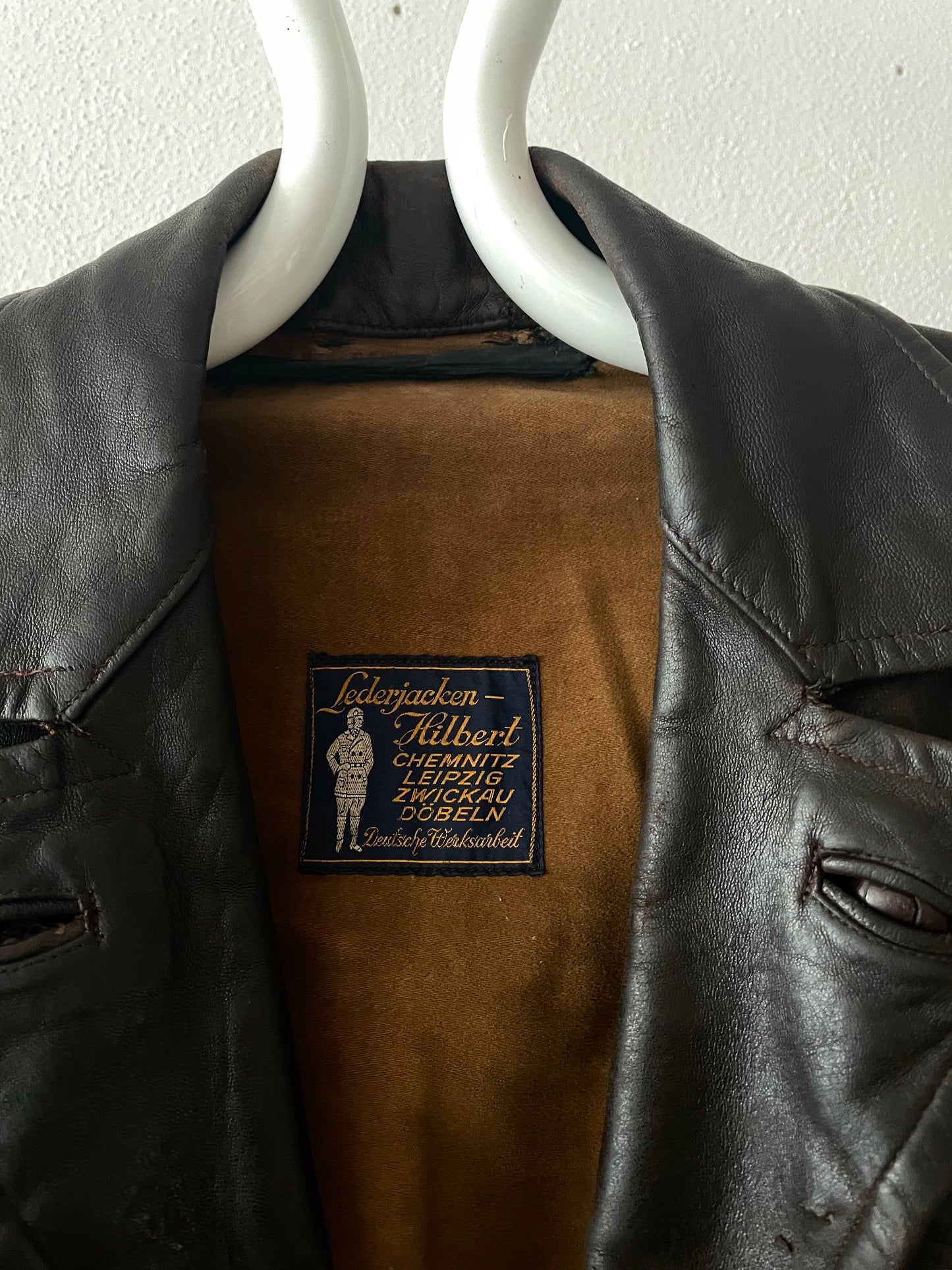 40's-50's Germany motorcycle leather coat