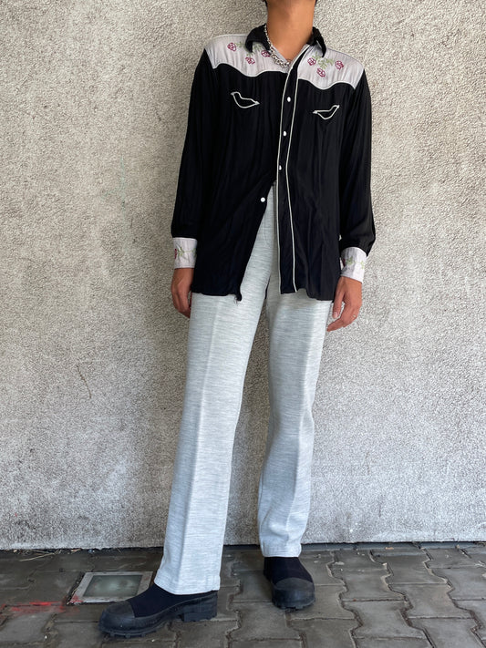 70s Wool knit trouser