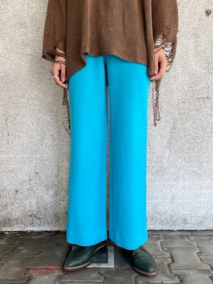 70's aqua blue trouser