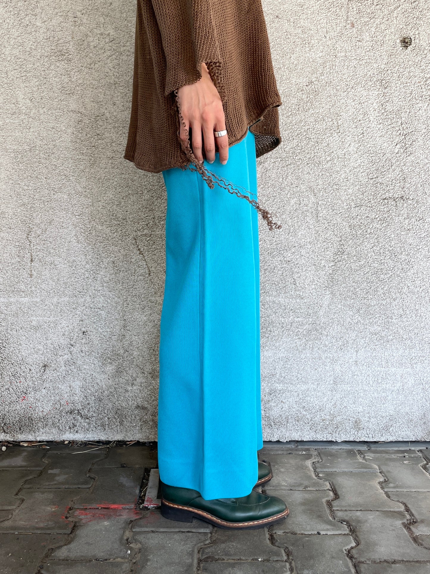 70's aqua blue trouser