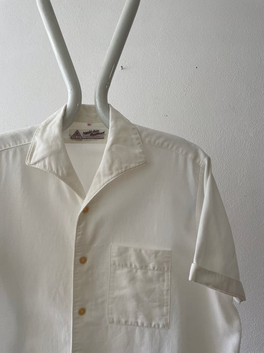 dead stock 60s germany open collar shirt