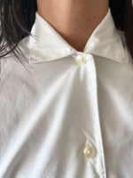 80's ladies cotton open collar shirt