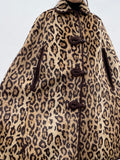 1980s leopard reversible cape