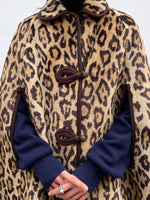 1980s leopard reversible cape