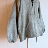vintage mohair wool gray hoodie