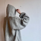 vintage mohair wool gray hoodie