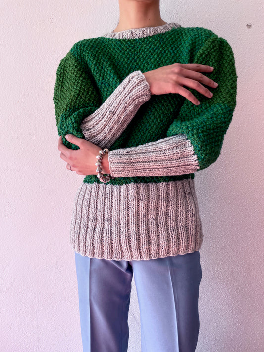 handmade puff sweater