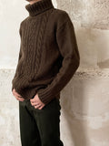 new wool turtleneck brown