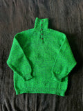 beautiful green hand knitted wool jumper