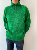 beautiful green hand knitted wool jumper