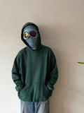 90s Hoodie green -L-