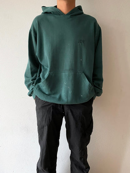 90s Hoodie green -L-