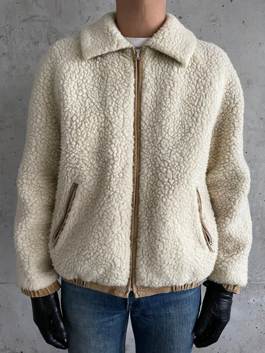 dead stock 70's-80's VEB white deep pile