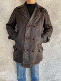 40's-50's Germany motorcycle leather coat