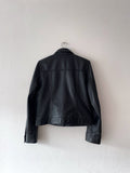90's leather trucker jacket by H&M
