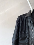 90's leather trucker jacket by H&M