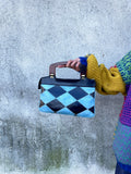 French leather patchwork bag