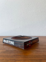 Vintage Martini Amber glass ashtray. Paris